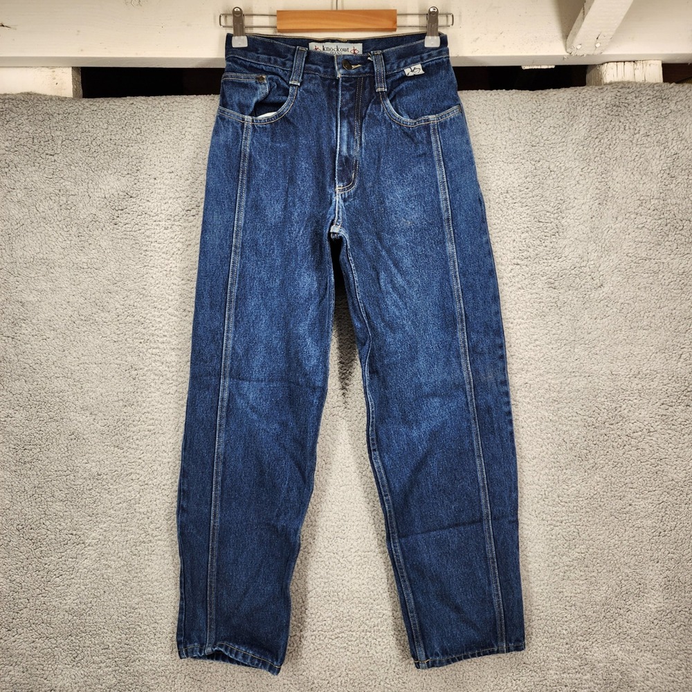 Vintage Knockout‎ Jeans Womens 24 Waist Blue Denim High Waist Mom Jeans USA Made